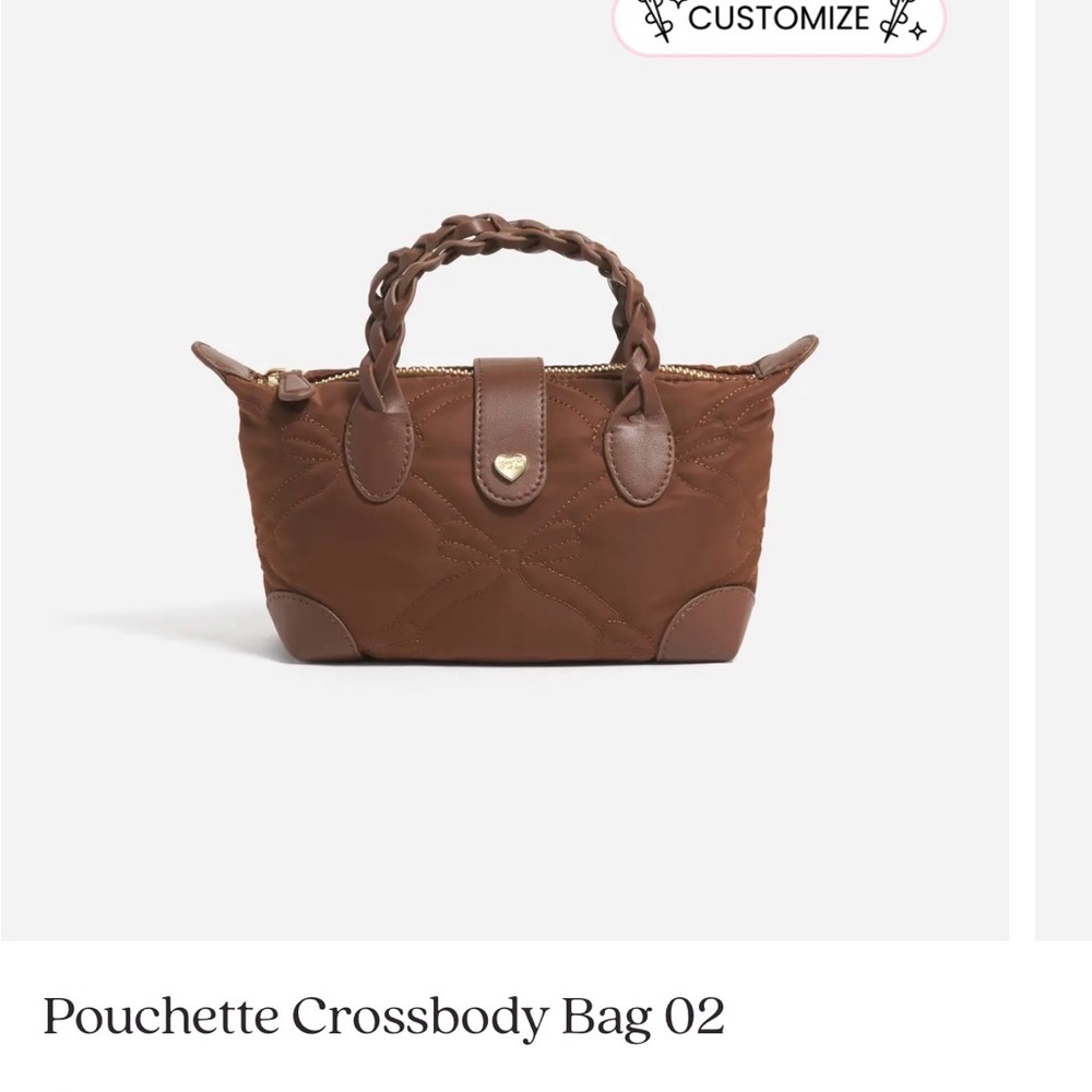 Stoney Clover Lane Brown Quilted Mini Bag - Picture 2 of 7